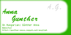 anna gunther business card
